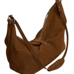 Belted Hobo Suede Shoulder chestnut nubuck - Ferent Bags 