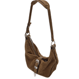 Belted hobo medium chestnut nubuck