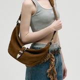 Belted hobo medium chestnut nubuck