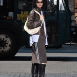 Belted hobo medium off white glossy plain - Ferent Bags 