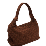 Big Dandy Braided suede dark brown w. gold