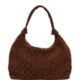 Big Dandy Braided suede dark brown w. gold