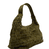Big Dandy Braided Suede Dark olive w. gold