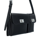 Billy black semi patent leather