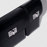 Billy black semi patent leather