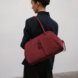 Brooklyn Bag suede cherry red