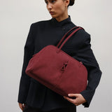 Brooklyn Bag suede cherry red