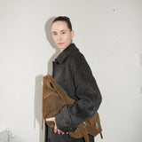 Buckle Banana XL dark brown suede