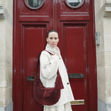 Buckle Banana XL wine suede