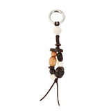 Stones brown wood small charm