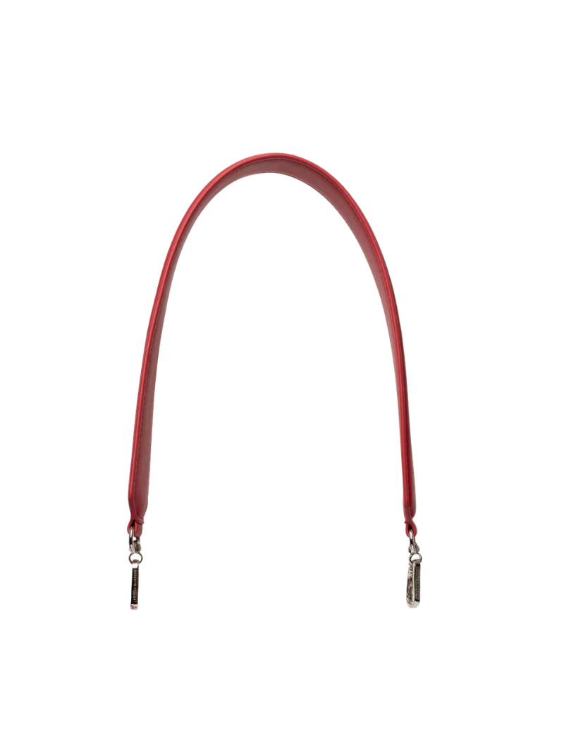Red leather strap
