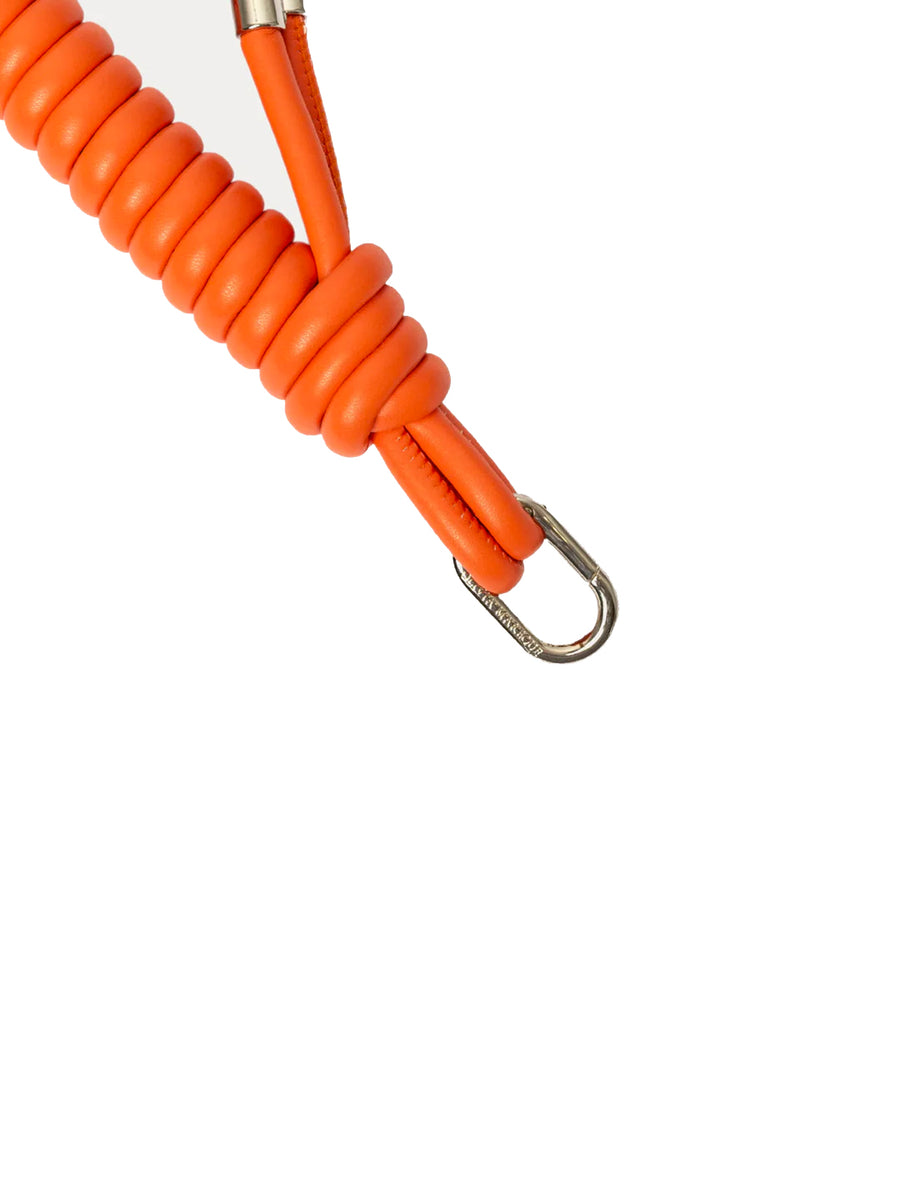orange curly strap