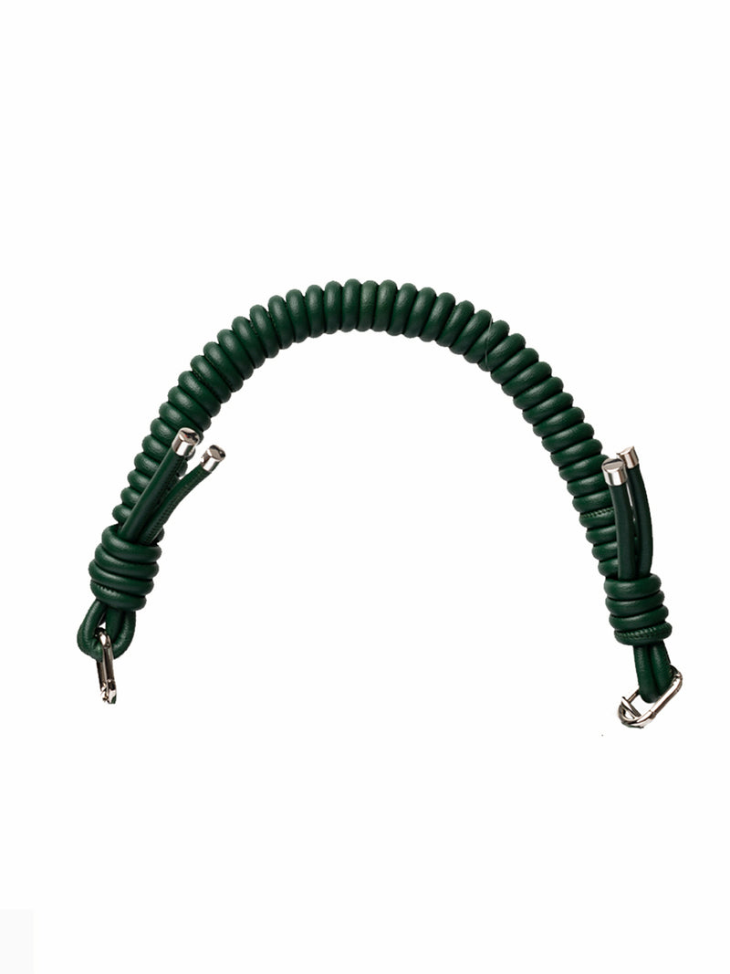 Green curly strap