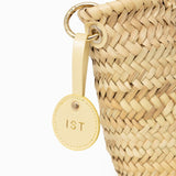 Capazo Raffia correa tubular amarillo