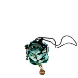 Charm de piel flor Mudan azul