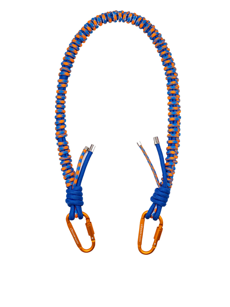 Blue nylon strap