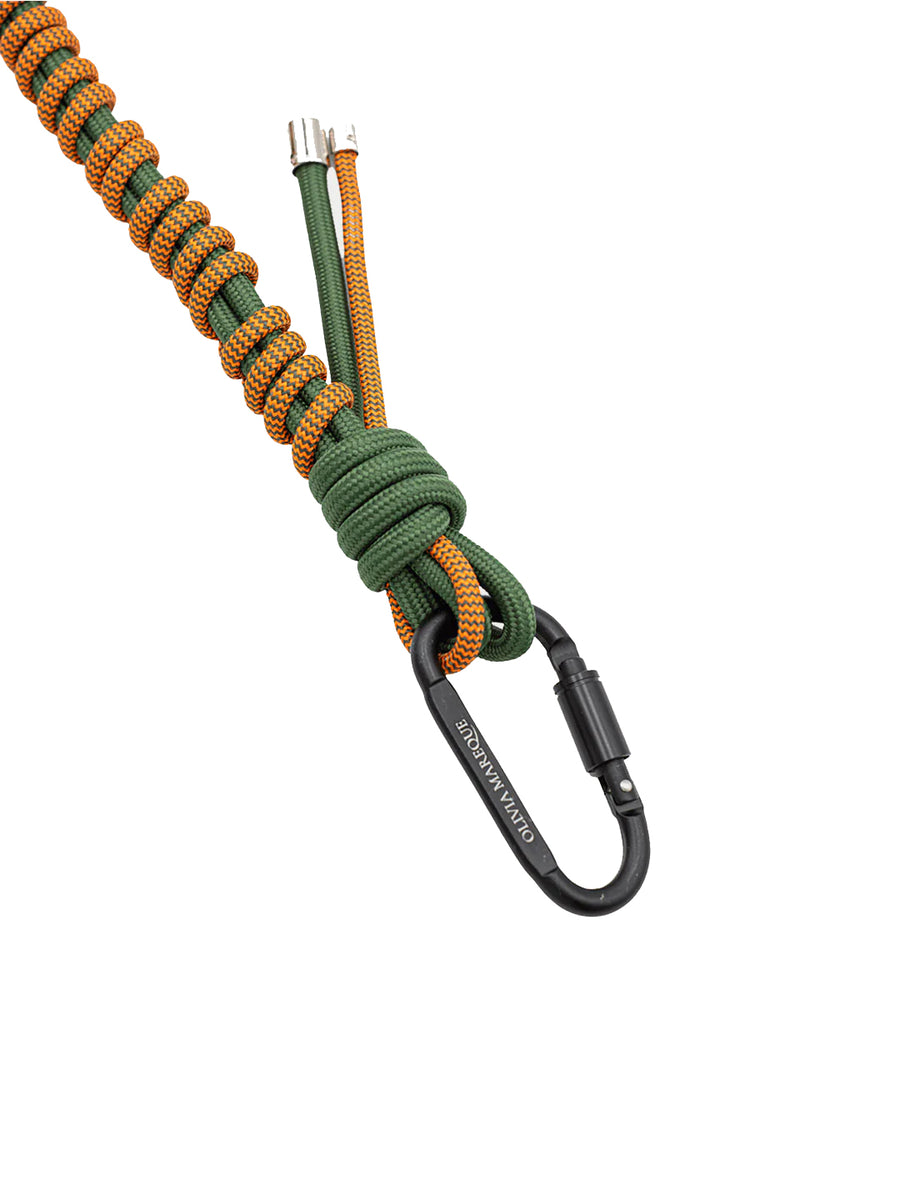 Green and orange nylon strap 