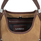 Dolly camel suede bag