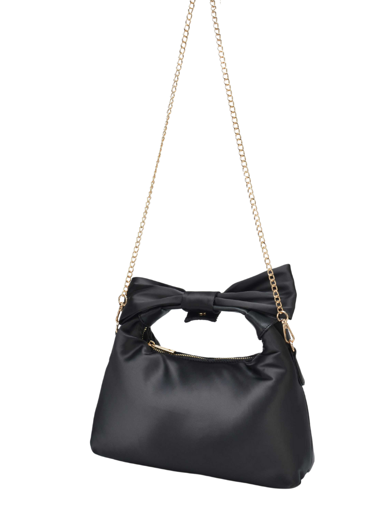 Dandy Bow recycled satin black w. gold - Ferent Bags 