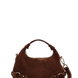 Dandy Fringe Suede Dark Brown w. Gold