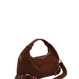 Dandy Fringe Suede Dark Brown w. Gold