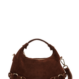 Dandy Fringe Suede Dark Brown w. Gold