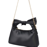 Dandy Bow recycled satin black w. gold