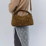 Dandy Rivet Suede dusty olive