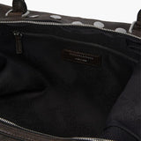 Dumpling stud brown + black two tone cracked