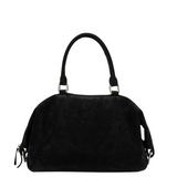 Dumpling tote black suede
