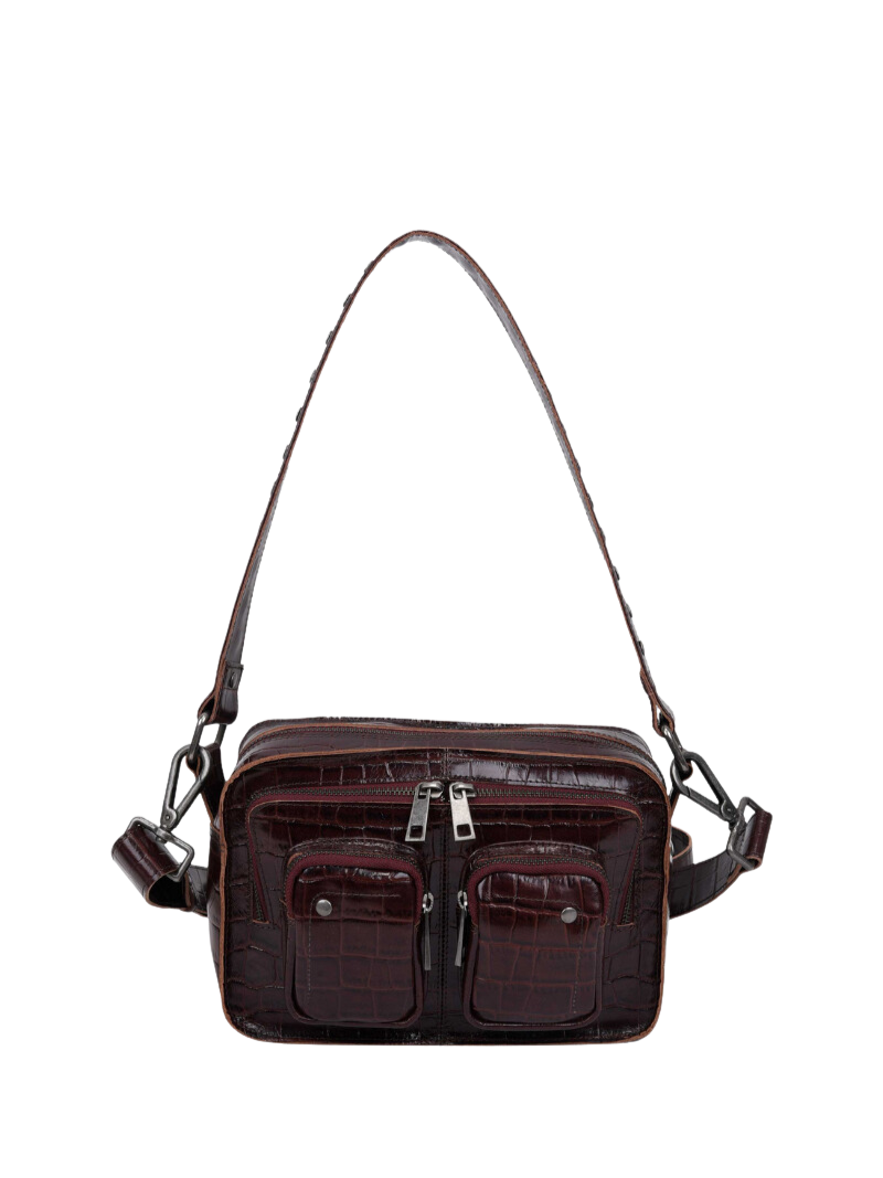 Ellie Texas dark brown w. antique silver - Ferent Bags 