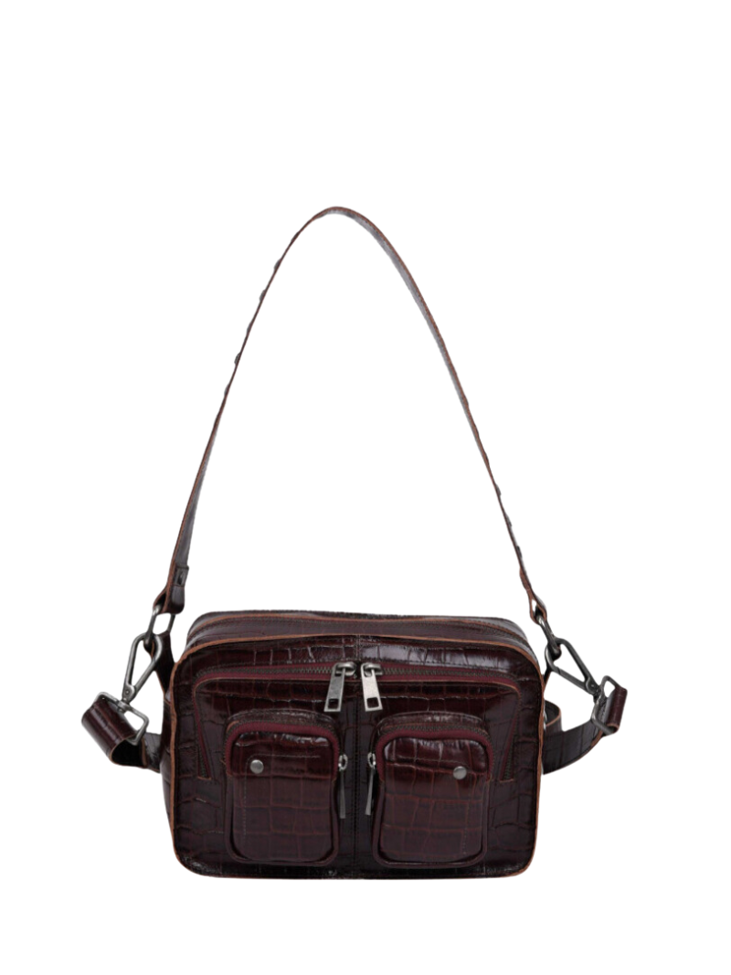 Ellie Texas dark brown w. antique silver - Ferent Bags 