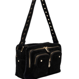 Ellie Stitch Suede black w. gold