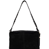 Ellie Stitch Suede black w. gold