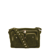 Ellie Stitch Suede dark olive w. gold