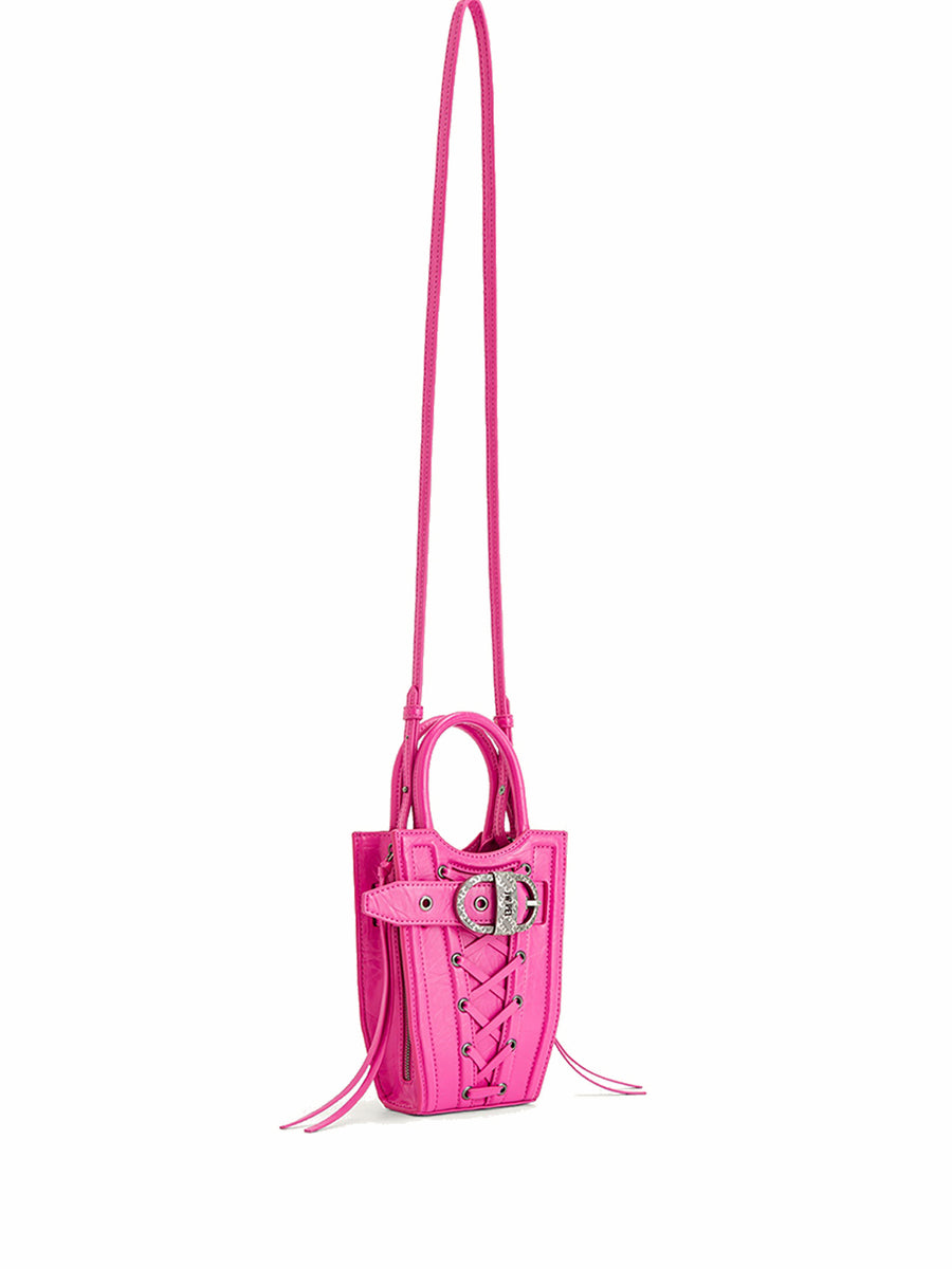 Fei Crushed Straps Phone bright pink