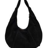 Gabi Suede Fringe Black w. gold