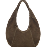 Gabi Suede Fringe Dark Olive w. Gold