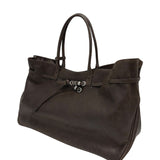 Grandma Used XL washed brown embossed