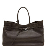 Grandma Used XL washed brown embossed