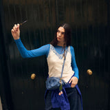 Gyoza bag medium blue