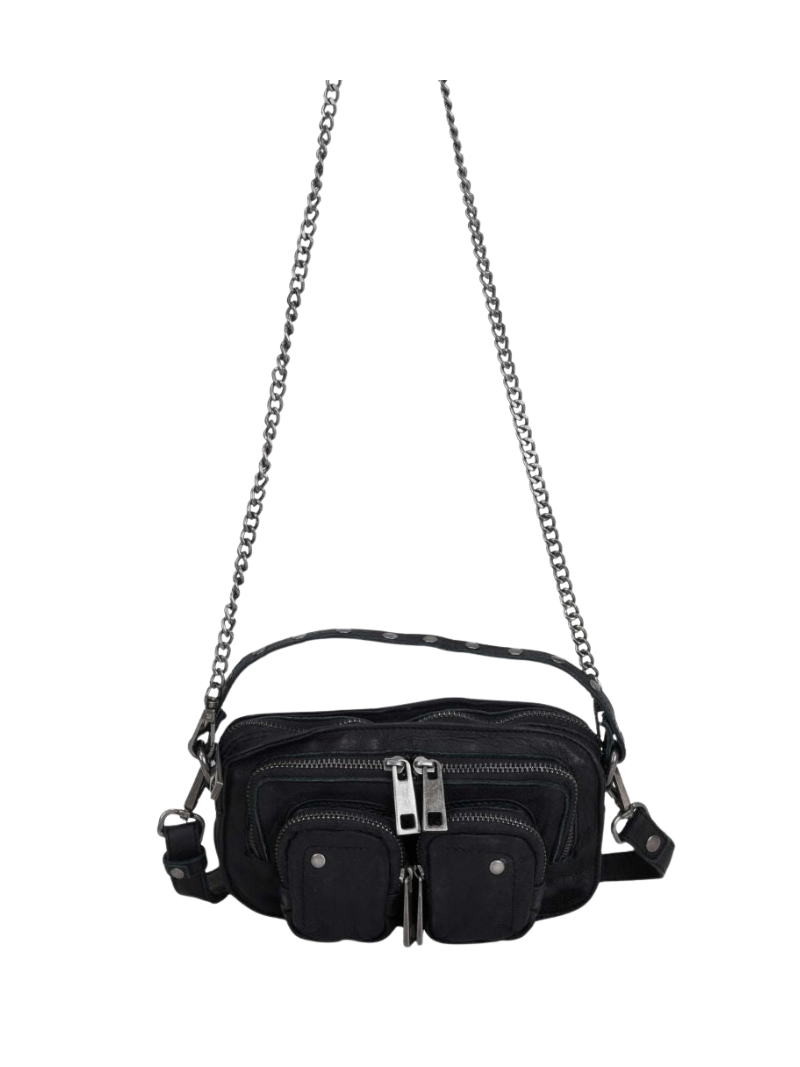 Helena Washed black w. antique silver - Ferent Bags 