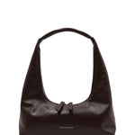Hobo shoulder dark brown glossy plain - Ferent Bags 