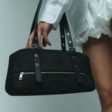 Hazel Scale Suede black