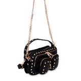 Helena Rivet Pure black w. gold