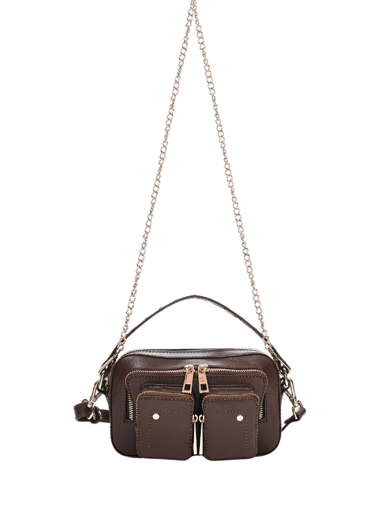 Helena Florence dark brown w. gold - Ferent Bags 