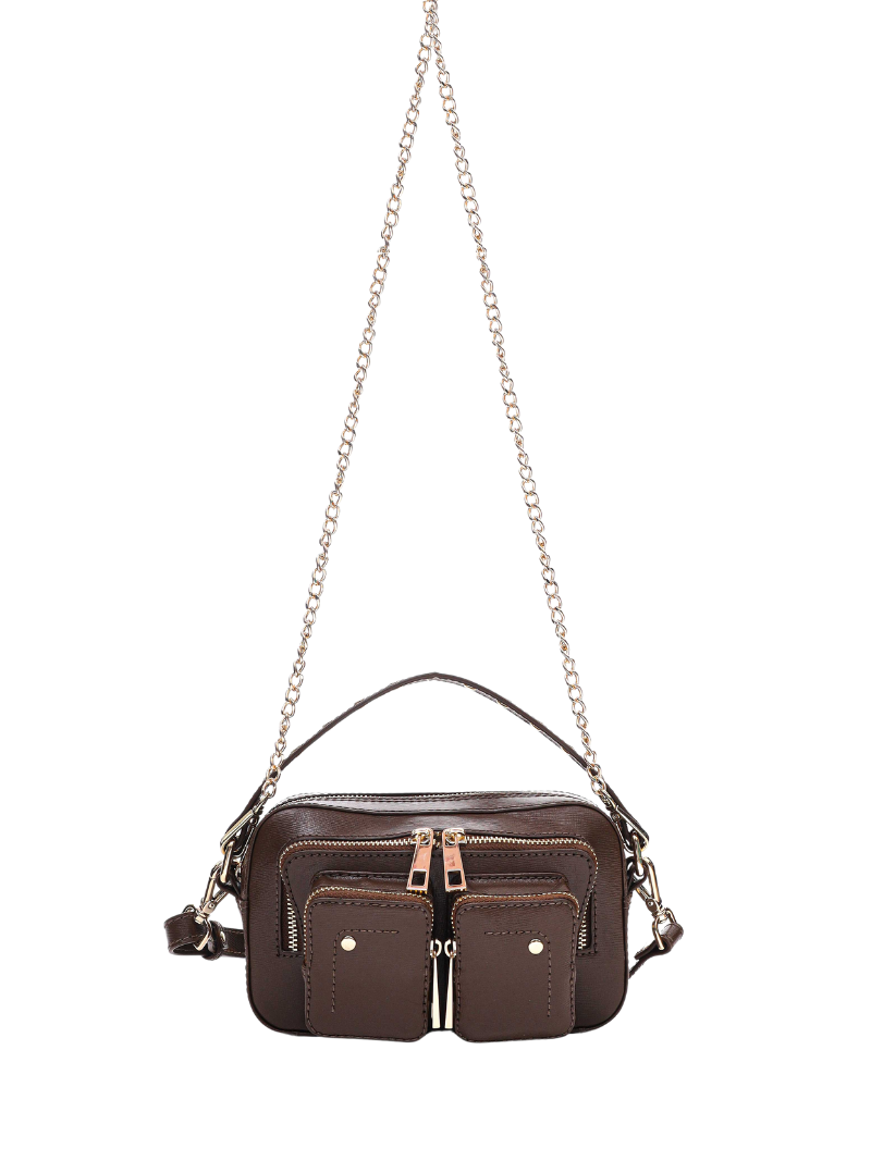 Helena Florence dark brown w. gold - Ferent Bags 