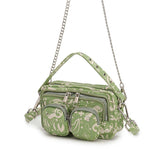 Helena Organic Canvas green w. print - Ferent Bags 