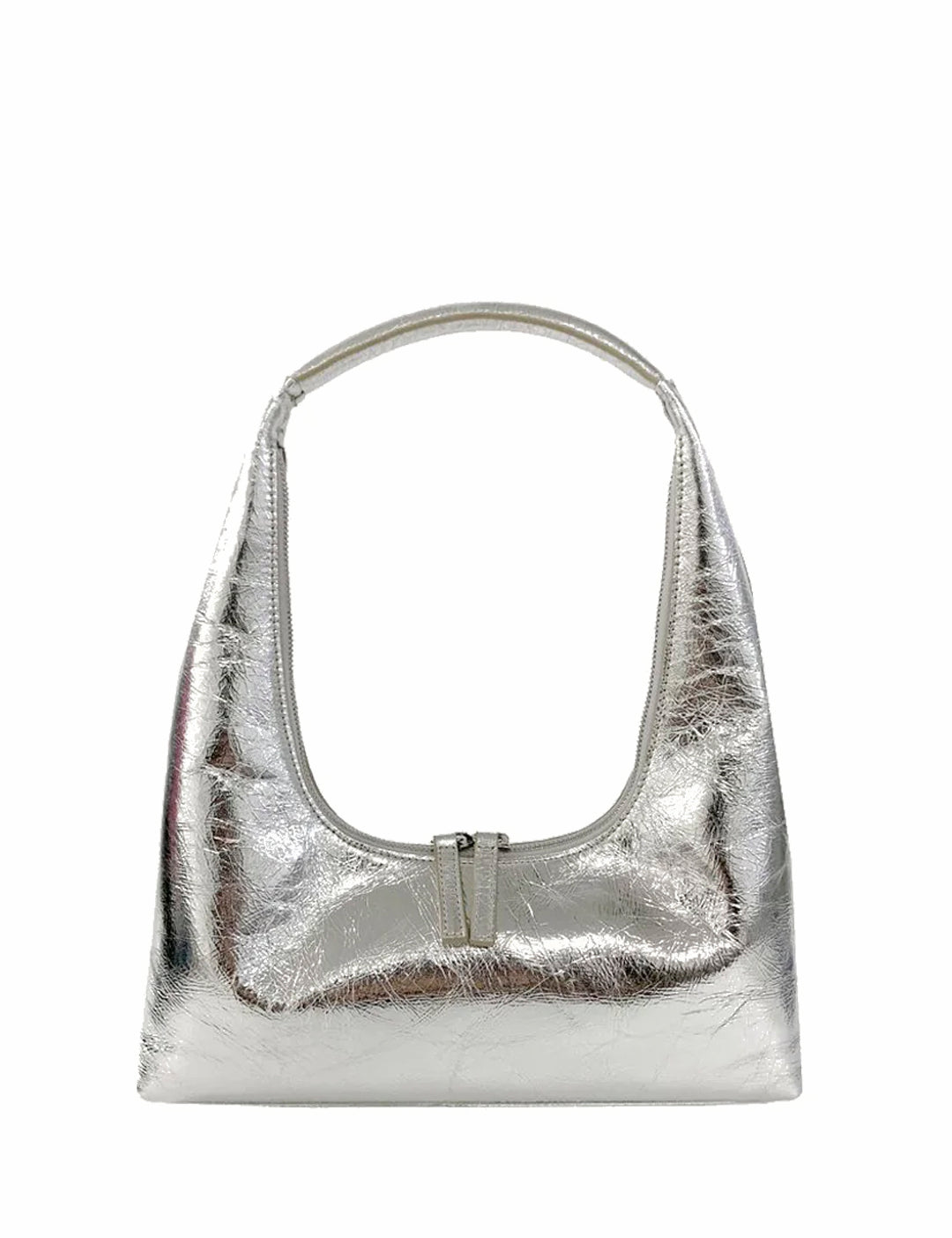 Hobo shoulder silver crinkle - Ferent Bags 