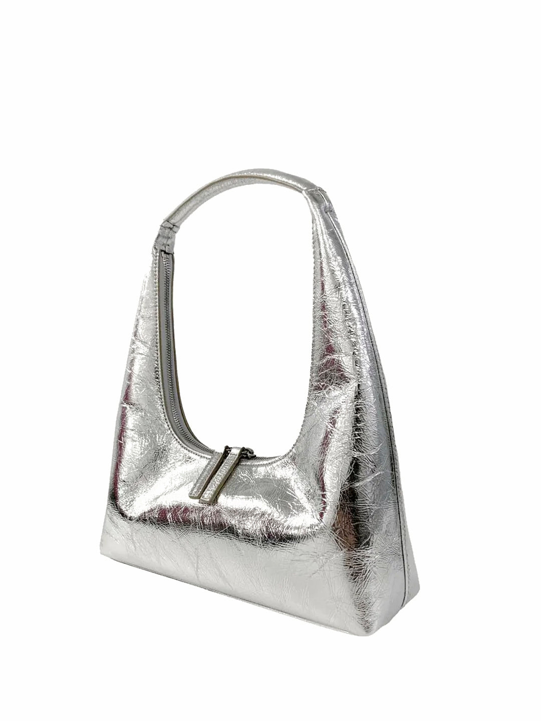 Hobo shoulder silver crinkle - Ferent Bags 